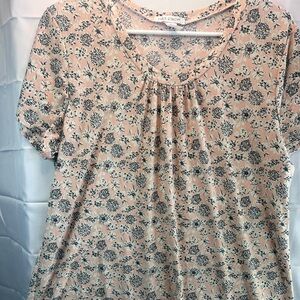 Emily Stacy Women Sz 2X Top Floral Shirt NWOT